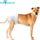 Paw Inspired 32ct Disposable Dog Diapers | Female Dog Diapers Ultra Protection | Diapers for Dogs in Heat, Excitable Urination, or Incontinence (Medium Plus)