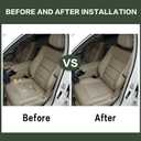 FZJDSD Tan Driver & Passenger Side Bottom Perforated Microfiber Leather Seat Covers Compatible with Mercedes Benz E200 E250 E300 E350 2010 2011 2012 2013 2014 2015 2016
