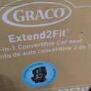 Graco Extend2Fit Convertible Car Seat, Rear and Forward Facing Car Seat with Adjustable Extension Panel for Extra Legroom, Great Gift for Baby Shower or Baby Registry, Gotham, MFG: 2025/12/24