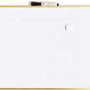 U Brands Monthly Calendar Magnetic Dry Erase White Board, Gold Aluminum Frame, 16" x 20" (6710U00-01)