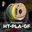 Polymaker HT-PLA-GF Filament 1.75mm White, High Temp PLA for 3D Printing, Heat Resistant to 150C, Easy to Print, Easy to Anneal, Works with Most FDM Printers, 1kg Spool