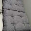 IPYNBAP Outdoor Bench Cushion, 70x20x3 Inch, Waterproof Bench Cushion for Outdoor/Indoor Furniture, Tufted Patio Bench Seat Cushion, Fade Resistant Outdoor Cushions for Porch Swing Couch, Dark Grey