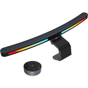 ONWAY Curved Monitor Light Bar with Wireless Remote,Monitor Light Bar with Auto-Dimming and Camera Base,Applicable to All Screens. No Screen Glare,for (RGB)