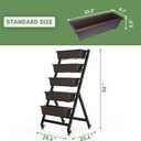 TOREVSIOR 5-Tier Vertical Raised Garden Bed, Vertical Garden Planter with Water Drainage, Elevated Garden Bed for Vegetables Flowers Herbs Indoor Outdoor, Large