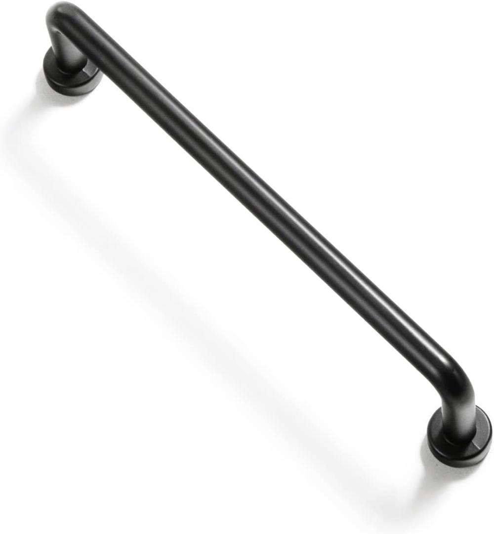 Goo-Ki 6 Pack 5" Center to Center Matte Black Modern Cabinet Pulls Solid Contemporary Home Improvement Hardware Drawer Pulls Zinc Alloy Kitchen Handles