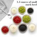 10 x 12-Piece Mini Glass Prep Bowls Set - 4x 1.5 oz, 4x 2.5 oz, 4x 4.5 oz Small Nesting Mixing Bowls for Kitchen, Food Prep, Spices, Sauces & Snacks