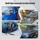 No-Drill Engine Hood Hinge Ditch LED Mount Brackets for Auxiliary Offroad Pod Work Light, Fit Cowl Panel at Windshield Base Compatible with 2nd Gen Tacoma 2005-2015