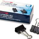 Officemate International Corp. 99020 Binder Clips,Small,3/4-Inch Wide,3/8-Inch Cap, 12/BX, Black/Silver, 2 Pack