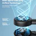 Aecooly Portable Handheld Turbo Fan [16H Max Cooling Time], 5 Speeds USB Rechargeable Mini Personal Battery Operated Small Pocket Cooling Fan GIfts for Women, Travel, Home, Office, Beach, Lash -Black