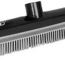 Fuller Brush Rubber Broom  for Carpets Floors Stairs Upholstery  Electrostatic Action Removes Pet Hair Lint Fuzz Dirt Particles  Built-in Squeegee Tackles Wet Messes (Broom Head)