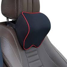 Super Great Car Headrest Pillow, Car Pillow for Neck Pain Relief with Adjustable Strap, 100% Memory Foam & Breathable Removable Cover, Ergonomic Design - Softness Travel Car Neck Pillow(1PC)