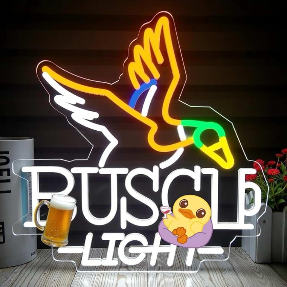 Duck Beer Neon Wall Decor, USB Neon Sign Dimmable, Bar, Relax! LED Sign, Neon Light Suitable for Men's Bar, Pub, Party, Shop, USB Powered Sign Light, Ideal Gift
