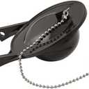 PlumbCraft 3-in. Black Flapper Tank Ball 7543300, Toilet Flapper Replacement Kit for Toilet Tank Repair, Universal Toilet Flapper and Toilet Flusher Seal