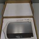 HSDDHOME 11.8" x 9.6" Small White Arched Vanity Mirror, Vintage Makeup Mirror Baroque Style Arendahl Carved Mirror with Frame for Desk Decorative Table Aesthetic for Dresser, Bedroom, Living-Room