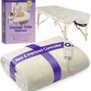 Livaclean Massage Table Warmer Heating Pad - 6 Temperature Settings - 71" x 31.5 - Soft Flannel Fleece Spa Bed Warmer - Electric Massage Table Heating Pad 