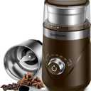 SHARDOR Electric Super Silent Blade Coffee Grinder, Timed Grind Control Rotary Knob, Adjustable Coarse to Fine for Coffee Beans, Spices & Herbs, with 1 Removable Stainless Steel Bowl, Brown