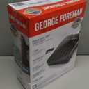 George Foreman Compact 2-Serving Electric Indoor Grill and Panini Press for 12 People, Classic Plates, Black