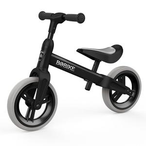 Bobike Toddler Balance Bike Toys for 1 to 6 Year Old Girls Boys Adjustable Seat and Handlebar No-Pedal Training Bike Best Gifts for Kids(Black)