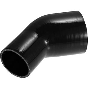 X AUTOHAUX 45 Degree 3.0 Inch to 4.0 Inch ID 4Ply Car Elbow Reducer Silicone Hose Coupler Intercooler Tube Intake Piping Black 76-102mm