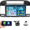 8 Core 4+64GB Android 15 Car Stereo for Toyota Camry 2001-2006 Wireless Carplay Android Auto, 9'' Touch Screen Car Radio GPS Navi, WiFi, Bluetooth Audio Receiver, FM RDS Radio, SWC, Backup Camera