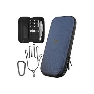 GLORIEROO Active Carbon Fabric Odor - Absorbing Golf Glove Holder Case with Glove Shaper - Fits Golf Club Bag, Multifunctional Golf Organizer for Phone, Tees, Divot Tool, Golf Gifts for Men & Women