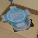 Snapware Total Solution (Pack of 2) Plastic Food Storage Containers Set, Leakproof & Airtight Locking Lids Round Tupperware, Non-Toxic BPA-Free Lids, Microwave Dishwasher Freezer Safe