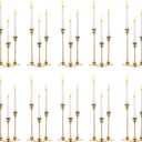 2 x Nuptio Candlestick Holders Taper Candle Holder 10 Sets(30 Pcs) Gold Candle Sticks Holder Metal Candle Holders for Tapered Candles Table Centerpiece for Wedding Candlelight Dinner Birthday Decor