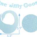 3 x 3 Set One Silly Goose Banner, One Silly Goose Birthday Decorations Boy Baby Shower themed for Goose Party Decor Supplies (Blue)