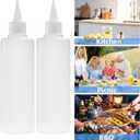 DTDNZKN 4 Pack 10 Oz (300ml) Condiment Squeeze Bottles, Leak Proof Refillable Condiment Container for Kitchen Use | 2 Pack, Leak Proof, Refillable, for Kitchen Use