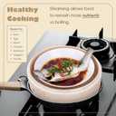 Hcooker Bamboo Steamer Basket Set, 8-Inch 2-Tier Steamer for Cooking, Chopsticks Liners Sauce Dish Dumpling Making Tools, Steaming Asian Food, Bao Buns, Meat, Dim Sum, Rice, Vegetable Steam Pot