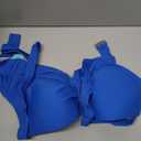 Aqua Eve Women Underwire Bikini Top - Push Up Swimsuit Top Bra Padded Bathing Suit 2025 Twist Front Swimwear (Large, Blue)