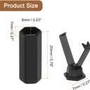 uxcell Shoelace Tips, Alloy Shoelace Head, Hexagon Cylindrical Tip Cord End Metal Replacement for Shoestring (Black)