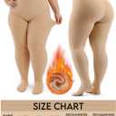 Eurzom 2 Pairs Plus Size Fleece Lined Tights Women Winter Thick Thermal Leggings Cozy Stretchy Pantyhose for Cold Weather (XL)