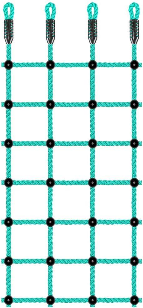 BeneLabel Climbing Cargo Net 30" x 77" Indoor Climbing net, Outdoor Cargo Webbing Net Playground Climbing Net for Treehouse 100% Nylon Material Rope Ladder