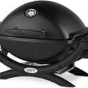 Weber Q1200 Liquid Propane Portable Gas Grill for Travel and Camping, 1 Burner, Black
