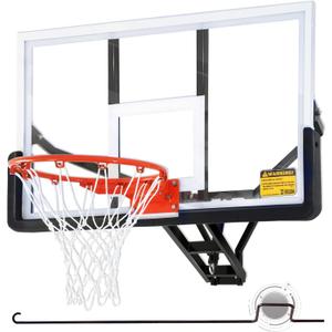 54.5" Wall Mounted Basketball Hoop ，Shatterproof PC Backboard Basketball Goal with Adjustable Height for Garage, Indoor & Outdoor Use