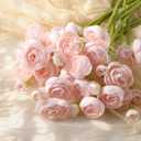 Alupssuc 30Pcs Ranunculus Artificial Flowers Faux Silk Mini Ranunculus, Spring Flowers Artificial Indoor for DIY Bouquets, Bulk Fake Wedding Filler Flowers for Bride Shower Decorations, Shabby Blush