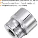 2 x HARFINGTON 6-Point Socket 3/8" Drive 24mm Deep 32mm/1.26" Length 45# Steel Metric Square Drive Sockets Polishing Chromed Sockets for Car Repair Mechanical Maintenance Home Use