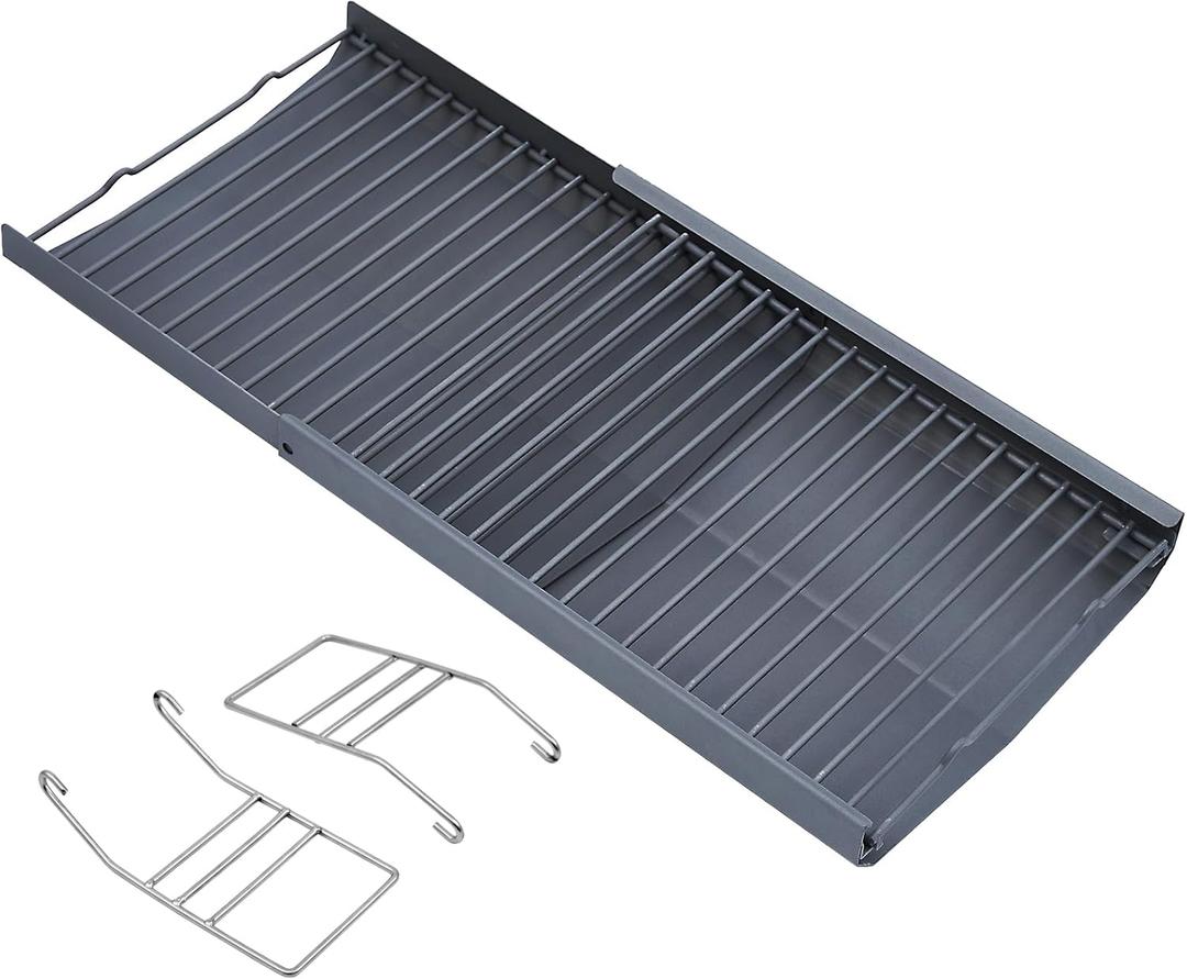 810-0029 Charcoal Ash Pan Replacement Parts for Nexgrill Charcoal Tray Adjustable Ash Catcher 810-0029 29in Barrel Grill Smoker Parts with Fire Grate Hangers Grill Accessories