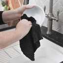 Ritz Royale Collection 100% Combed Terry Cotton, Highly Absorbent, Kitchen Dish Cloth Set, 13-3/4" x 12", 3-Pack, Solid Graphite