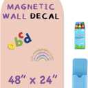 Arch Magnetic Wall Decal - 48" x 24" Matte Finish Chalkboard Sticker for Wall - Magnetic Board for Playroom, Home Classroom(Camel Blush)