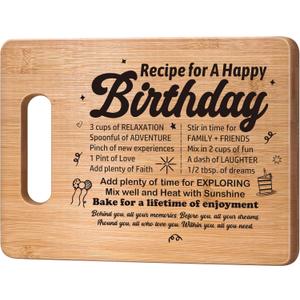 3 x Birthday Gifts for Women Men,Best Friend Birthday Gifts for Her Him,Year Old Birthday Gifts for Women Friendship,Birthday Gift Ideas for Dad Mom Sister Girls,Happy Birthday Decorations Cutting Board