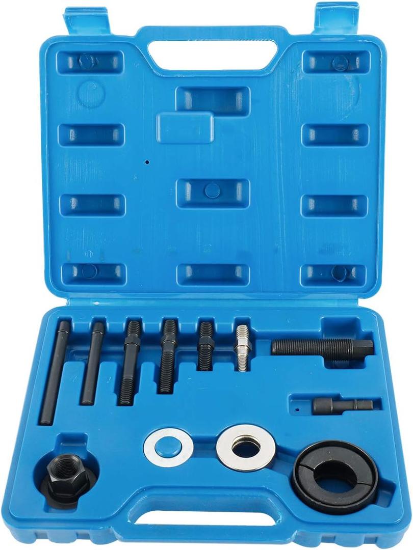 Power Steering Pulley Puller Installer Kit Water/Vacuum Pump Pulleys Installation Remover Tool Set for Most Engines Compatible with Ford, GM, and Chrysler Vehicles