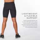 2XU Mens Core Compression Shorts, Running & Training Men's Athletic Shorts with PWX Stretch Fabric & Drawstring Waistband, Small