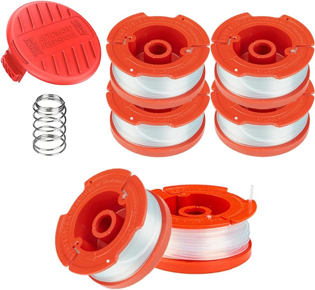 CMZST065/CMZST0653 30 Feet 0.065'' String Trimmer Line Compatible with Craftsman Models: CMCST900,CMEST913, CMESTE920,CMESTA900,8-Pack (6-Line Spool + 1 Cap+1 Spring)