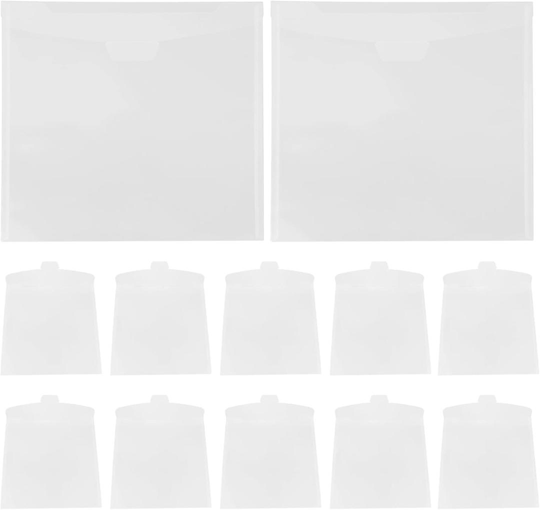 EXCEART 20pcs Transparent File Pockets Multifunctional Binder Folders for Office Use Document Protectors and Lightweight Storage for Organizing Files Receipts and