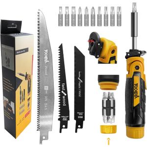 15-In-1 Multi Blades Hand Saw With Screwdriver (Not Electric). For Cutting Wood, Metal, Plastic, Sheetrock, Drywall Saw, Plywood, Sheetrock Saw. Portable Hand Saw, Screwdriver