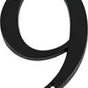 Distinctions 843149 Black Flush-Mount 4-Inch House Number 9 2 Pack