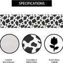 2 x Linen Cow Print Table Runner Cow Print Table Cloth for Parties Farm Cowboy Themed Birthday Party Home Kitchen Dining Room Table Decorations 13x72 Inch