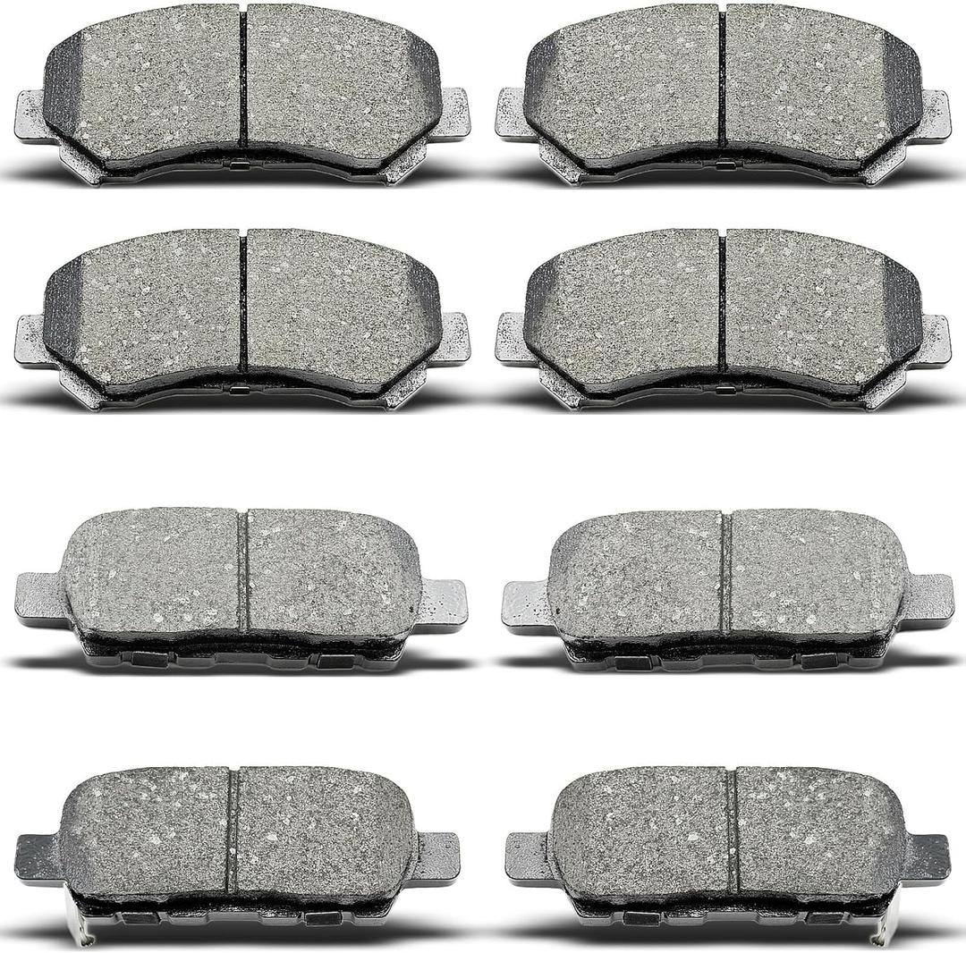 D905 D1374 8PC Front & Rear Disc Brake Pads Set For Nissan Maxima 2009-2014 2016-2019